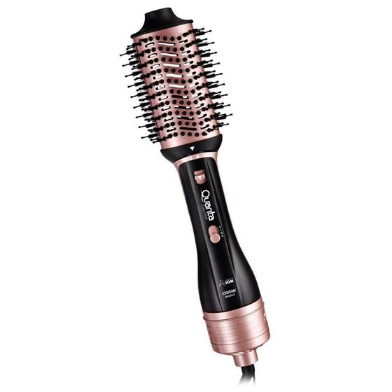Imagem de Escova Secadora Quanta Easy Step 2 In 1 QTES6001 - 1300W - com Suporte - Bivolt - Cinza e Rosa