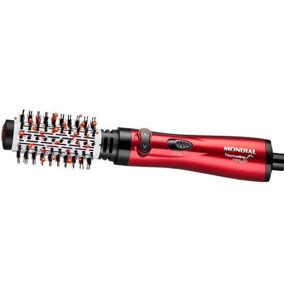 Escova Secadora Rotativa Mondial ER-03 Tourmaline Infinity Ion 220V - Vermelho/Preto Menor preço em Escova Secadora Rotativa Mondial ER-03 Tourmaline Infinity Ion 220V - Vermelho/Preto