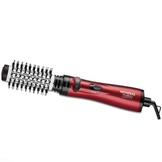 Imagem de Escova Secadora Rotativa Mondial Red Infinity Keratin 3 em 1 1000W 2T Ar Frio e Cabo 360 ER-11