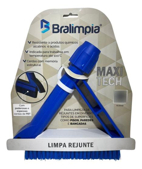 Imagem de Escova Sem Cabo Para Rejunte Maxi Tech Bralimpia Azul