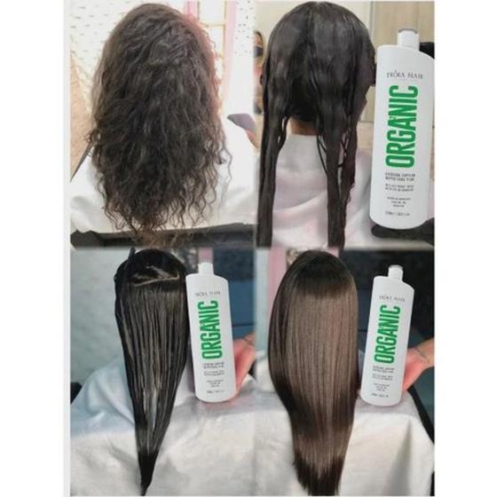 Imagem de Escovas Semi Definitiva Troia Hair Organica 2 X 1000ml Produto Original Cabelo Liso