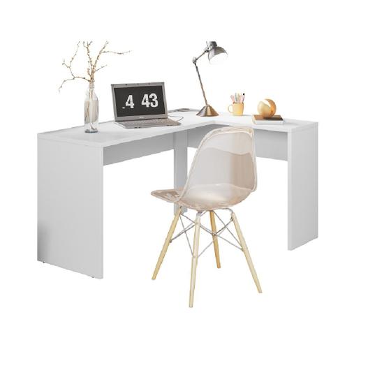 Imagem de Escrivanhinha de Canto Office Presence Branco Mesa de Computador para Quarto Escritório  - Demóbile