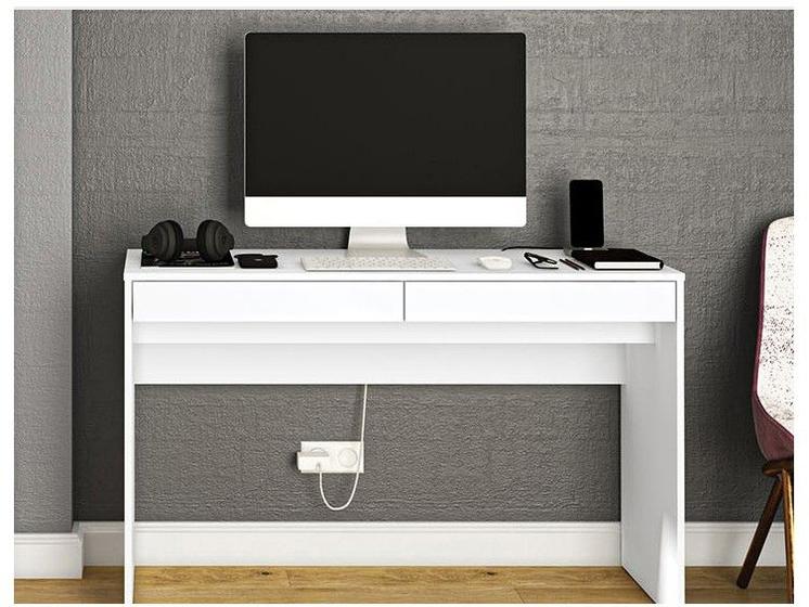 Escrivaninha 2 Gavetas Politorno Office Lindóia - Cor: Branco