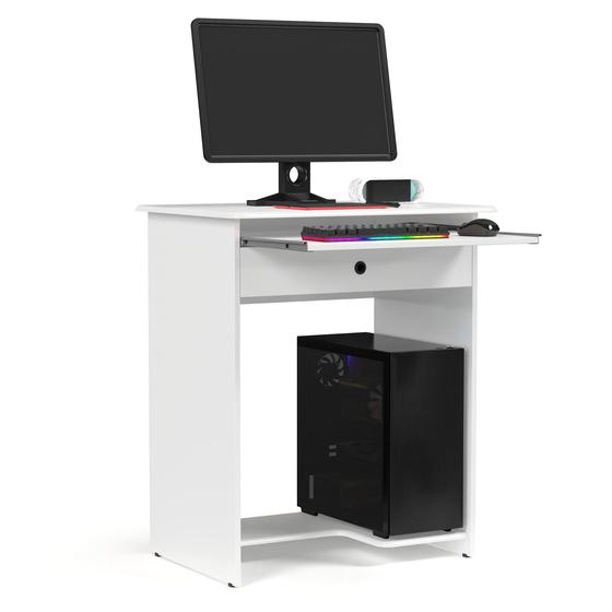 Imagem de Escrivaninha Bancada para Notebook Quarto Mesa de Computador Home Office Estudo Estação de Trabalho com 2 Gavetas Pratica