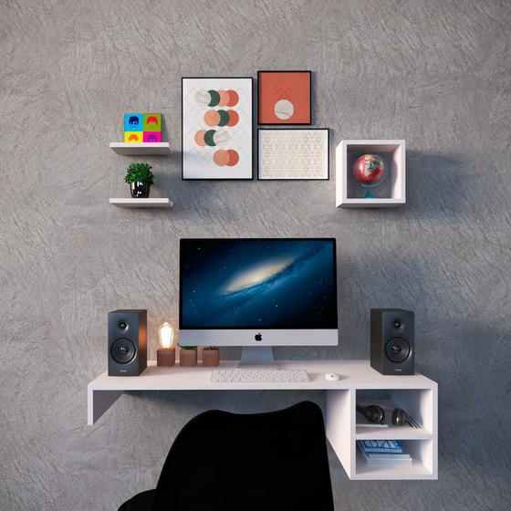 Escrivaninha Com 3 Prateleiras Estudos Home Office Suspensa é ruim? Escrivaninha Com 3 Prateleiras Estudos Home Office Suspensa é boa?