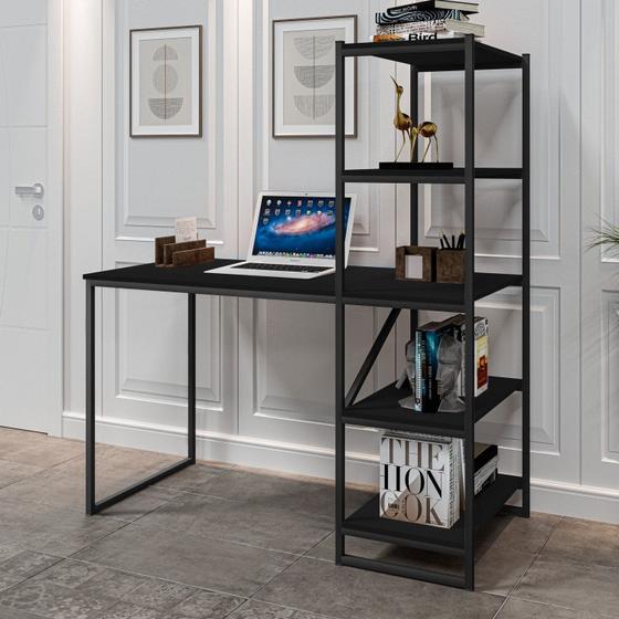 Imagem de Escrivaninha com Estante 130cm Home Office Fit Yescasa