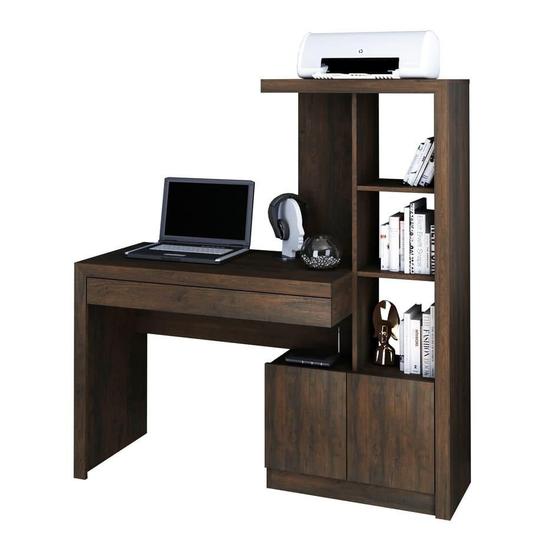 Imagem de Escrivaninha Estante com 2 Portas e Gaveta ME4143 Rústico Tecnomobili