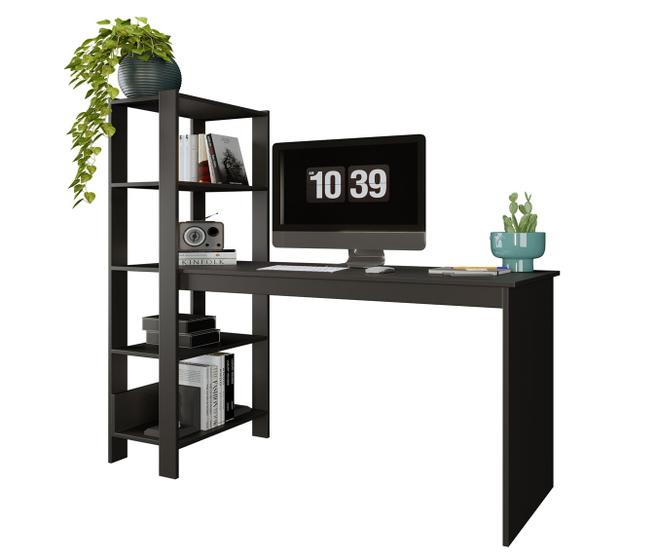 Escrivaninha Home Office Estudo Escritório Prateleiras Artemis Mesa Industrial Nichos Sala Notebook Gamer Quarto Computador Simples Impressora Menor preço em Escrivaninha Home Office Estudo Escritório Prateleiras Artemis Mesa Industrial Nichos Sala Notebook Gamer Quarto Computador Simples Impressora