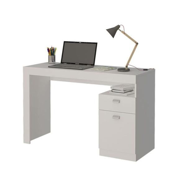 Escrivaninha Home Office Multiuso 1 Gaveta e 1 Porta Melissa Permobili Branco  é boa?