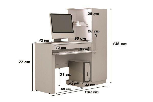 Escrivaninha Mesa Computador com Armário 1 Porta 1 Gaveta Office Valdemóveis Menor preço em Escrivaninha Mesa Computador com Armário 1 Porta 1 Gaveta Office Valdemóveis
