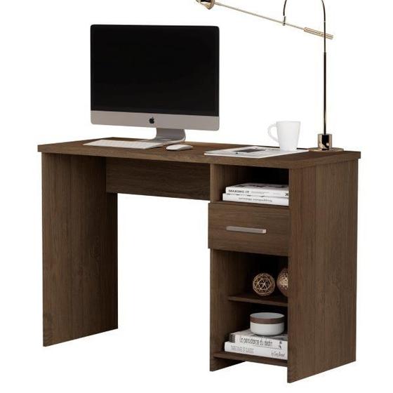 Imagem de Escrivaninha Mesa de Computador Dunrio com gaveta cor capuccino