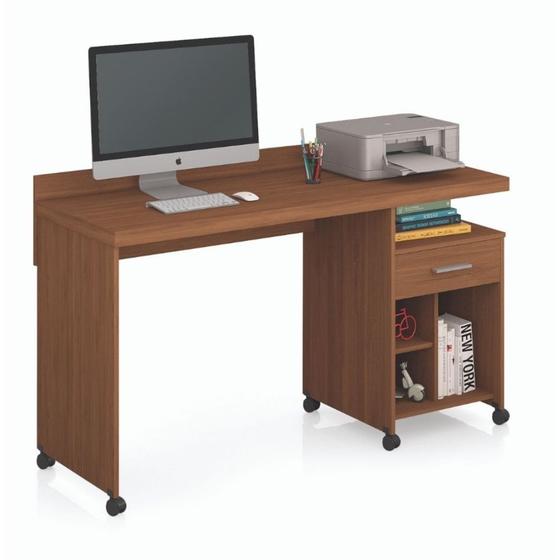 Imagem de Escrivaninha Mesa de Computador Escritorio com Rodinhas 1 Gaveta Slim Anto