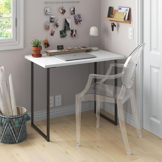 Escrivaninha Mesa de Computador Home Office - Branco Menor preço em Escrivaninha Mesa de Computador Home Office - Branco