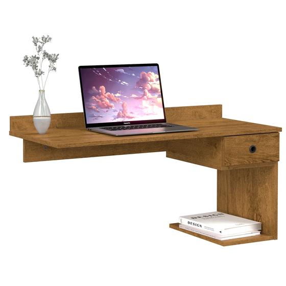 Imagem de Escrivaninha Mesa de Computador Suspensa Home Office Com Gaveta Parede