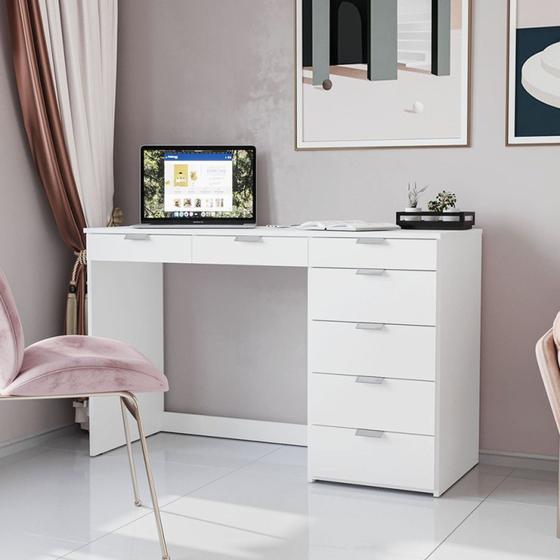 Escrivaninha Mesa Escritório 120cm 7 Gavetas Columbus Yescasa Imagem de Escrivaninha Mesa Escritório 120cm 7 Gavetas Columbus Yescasa