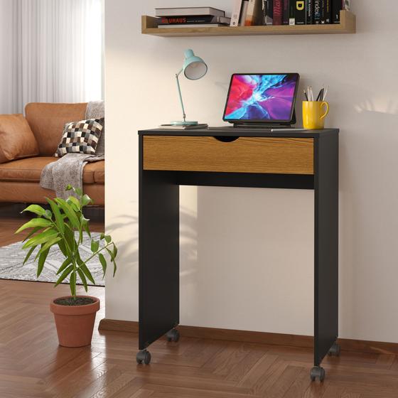 Escrivaninha Mesa para Computador/Notebook com Rodizio e Gaveta Grécia Ideal para Home Office Menor preço em Escrivaninha Mesa para Computador/Notebook com Rodizio e Gaveta Grécia Ideal para Home Office