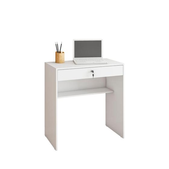 Imagem de Escrivaninha Mesa para Computador Office Compacta Estudare 1 Gaveta com Chave 75cm