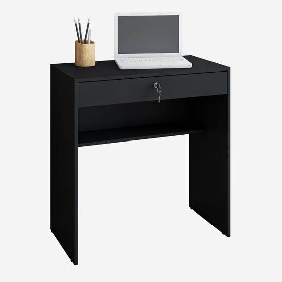 Imagem de Escrivaninha Mesa para Computador Office Compacta Estudare 1 Gaveta com Chave 75cm