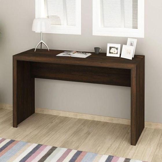 Imagem de Escrivaninha Mesa Para Escritório E Home Office 127X46,5Cm Me4135 Tecnomobili Rústico