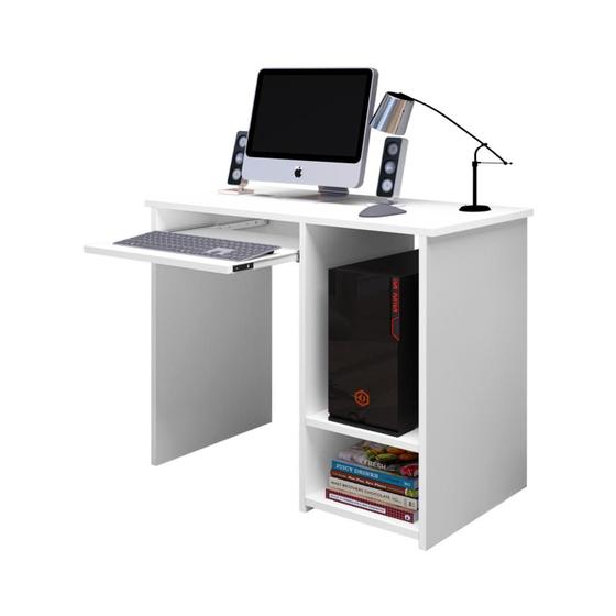Escrivaninha para Computador Desktop Office 0,90m Inglaterra Branco J&A Menor preço em Escrivaninha para Computador Desktop Office 0,90m Inglaterra Branco J&A