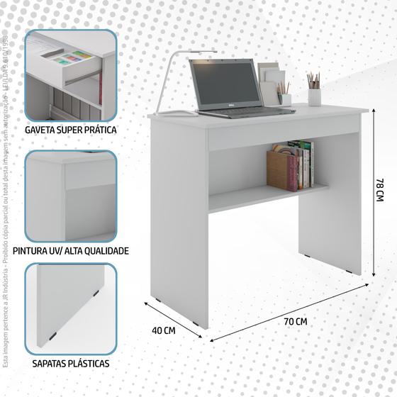 Escrivaninha para computador mesa gamer com gaveta branca é boa?