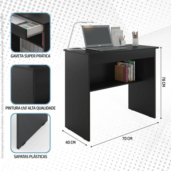 Escrivaninha para notebook mesa gamer com gaveta preto Menor preço em Escrivaninha para notebook mesa gamer com gaveta preto