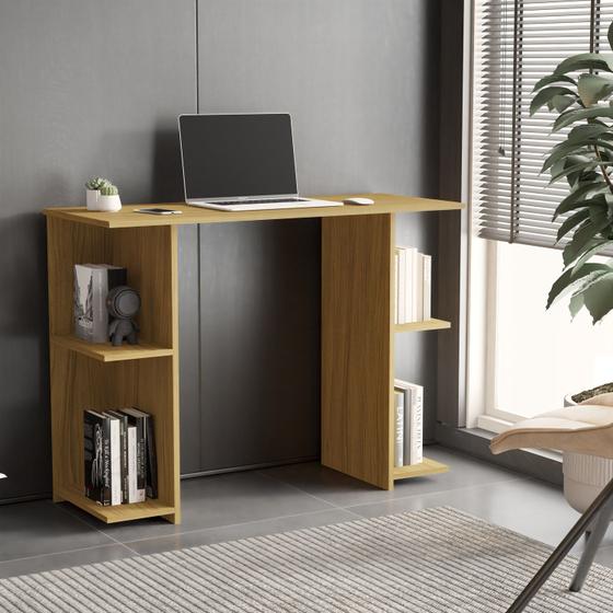 Imagem de escrivaninha para quarto com prateleira opcional notebook e desktop compacto Haza