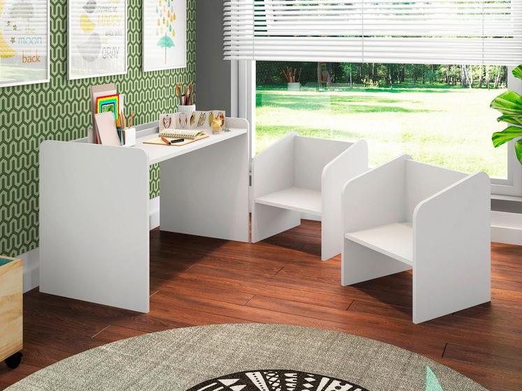 Imagem de Escrivaninha para Quarto Infantil 2 Cadeiras