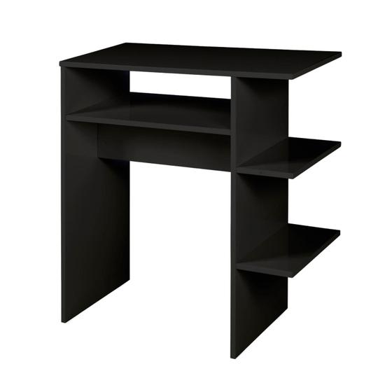 Escrivaninha Pequena Compacta Top Para Quarto Sala Preto MDF Menor preço em Escrivaninha Pequena Compacta Top Para Quarto Sala Preto MDF