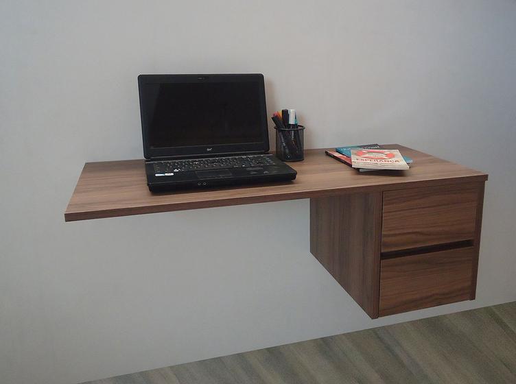 Escrivaninha Suspensa Mesa para Computador ou Notebook Cor Versati Menor preço em Escrivaninha Suspensa Mesa para Computador ou Notebook Cor Versati