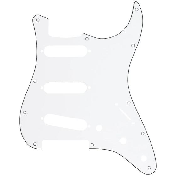 Imagem de Escudo Guitarra Stratocaster SSS Branco Blindado Strinberg