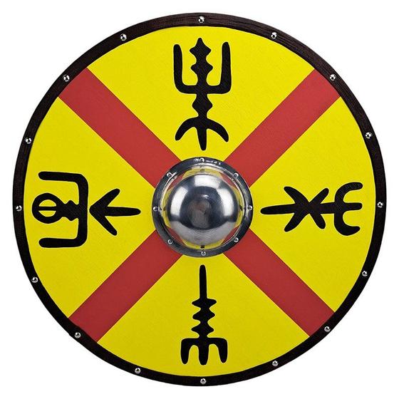 Imagem de Escudo Rei Harold Finehair Símbolos Viking Medieval Nórdico