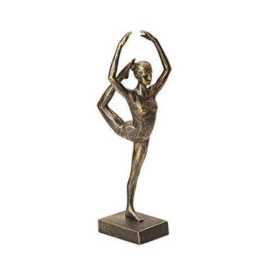 Imagem de Escultura bailarina em poliresina dourado antigo p - Mart