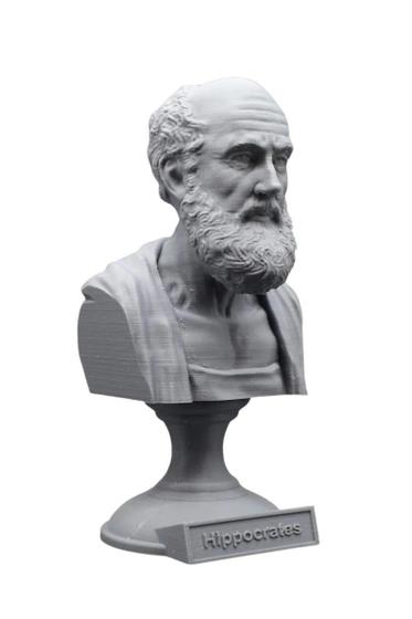 Imagem de Escultura Busto Hipócrates Médico Grego Pai Da Medicina