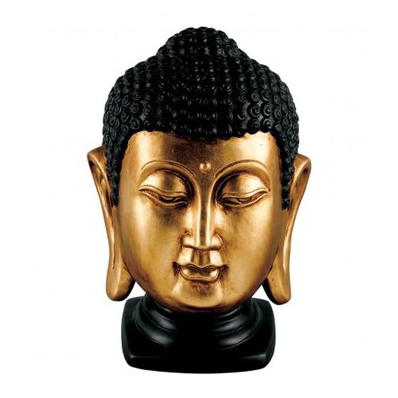 Imagem de Escultura cabeça budha gold