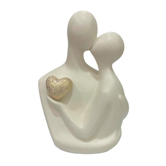 Imagem de Escultura Casal em Porcelana - 20CM