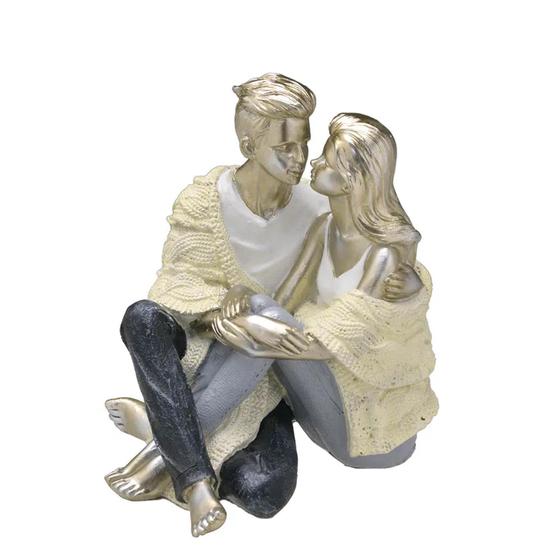 Imagem de Escultura Casal Sentado Urbano