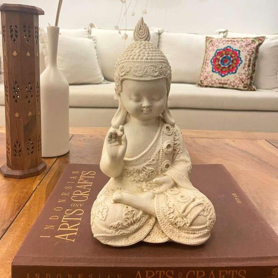 Imagem de Escultura De Buda Sidarta Mudra Proteção 27Cm