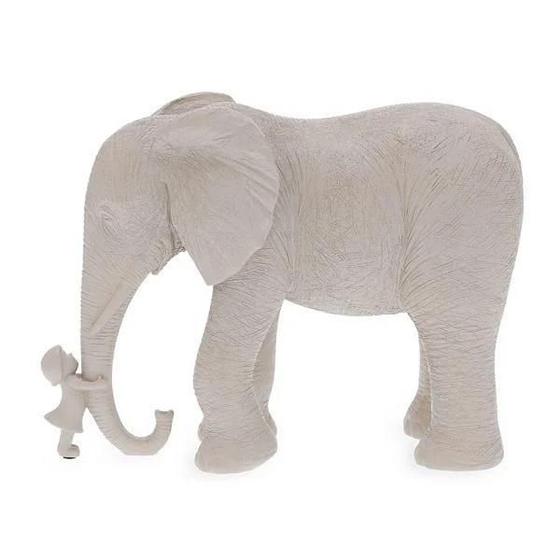 Imagem de Escultura De Elefante E Menina Em Poliresina