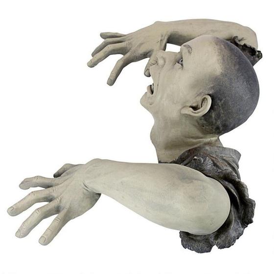 Imagem de Escultura de jardim Wokex Horror Zombie Yard Decor, resina de 20 cm