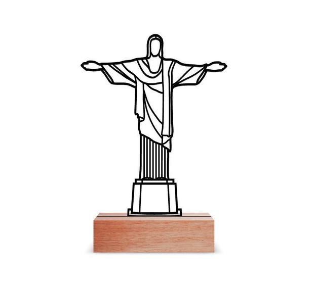 Imagem de Escultura de Mesa, Cristo Redentor RJ 15x28cm 