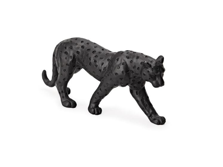 Imagem de Escultura Decorativa Adorno Enfeite Sala Leopardo Poliresina Animal Pantera Negra Luxo Mart