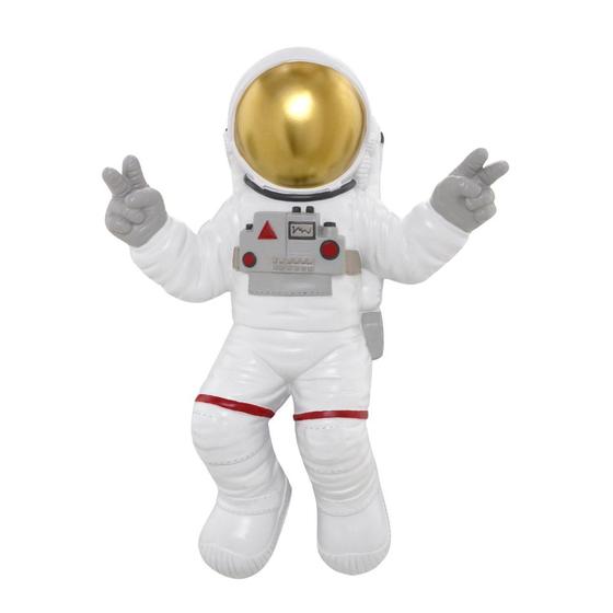 ESCULTURA DECORATIVA ASTRONAUTA EM RESINA COM LUZ 48,5cm Menor preço em ESCULTURA DECORATIVA ASTRONAUTA EM RESINA COM LUZ 48,5cm