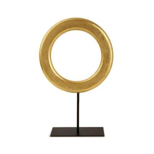 Imagem de Escultura Decorativa Circulo Dourado 32X22X10Cm 17471 Mart