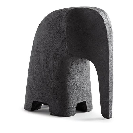 Imagem de Escultura Decorativa "Elefante" em Poliresina Preto 18x9 cm - D'Rossi