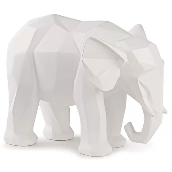 Imagem de Escultura Elefante Branco em Poliresina 13265 - Mart