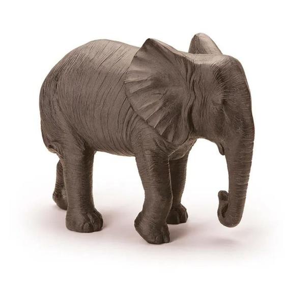 Imagem de Escultura elefante decorativo cinza 26x33cm  mart