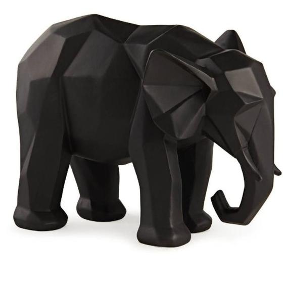 Imagem de ESCULTURA ELEFANTE EM POLIRESINA PRETO G (20x26cm)