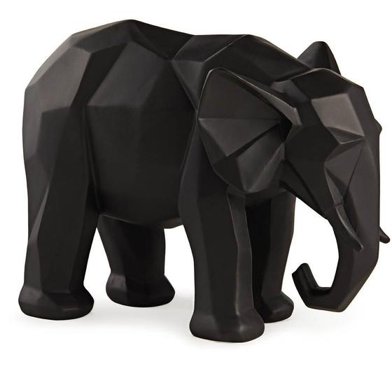 Imagem de Escultura Elefante Poliresina Preto 15X11X20Cm - Mart 13262