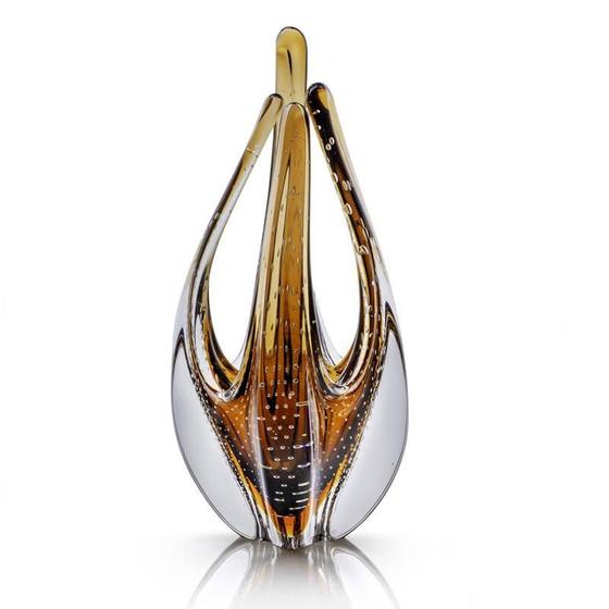 Imagem de Escultura Em Cristal Murano Marrom - São Marcos 33Cm